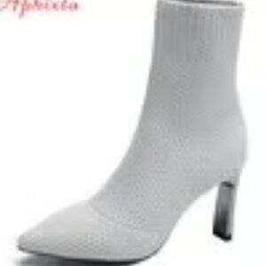 Grey Stretch Ankle Sock Booties